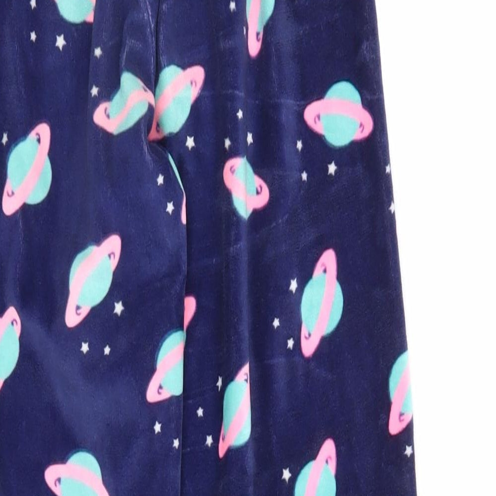 M&Co Girls Blue Geometric Pyjama Pants Size 11 Years - Space