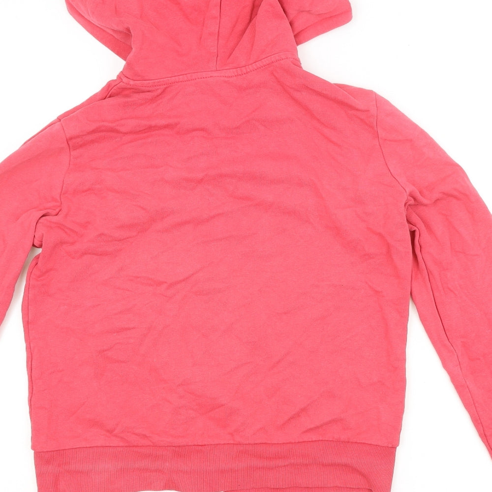 H&M Womens Pink Full Zip Hoodie Size 10
