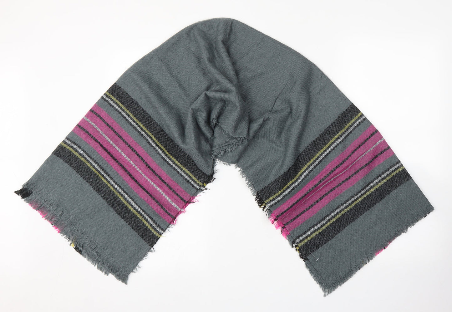 Preworn Womens Multicoloured Striped Shawl/Wrap