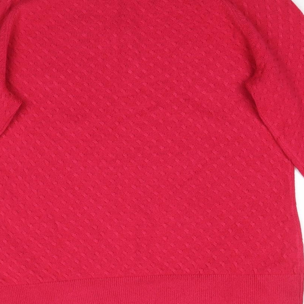 Marks & Spencer Womens Pink Knit Pullover Jumper Size 10 - Textured