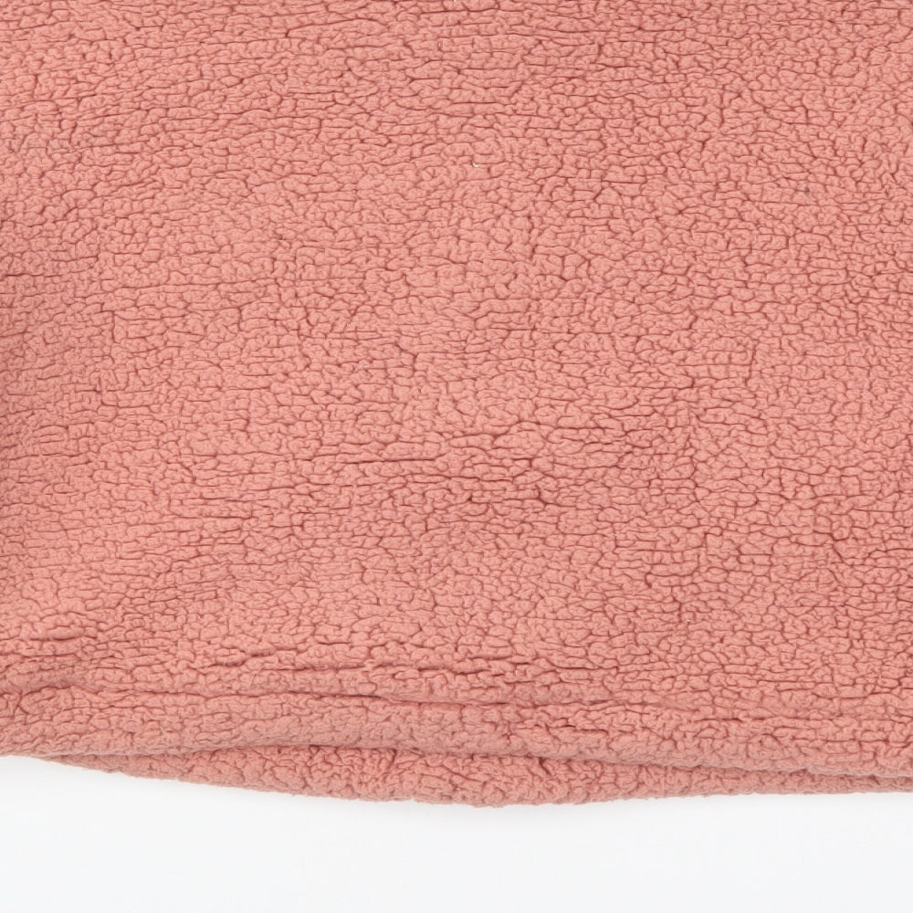 Topshop Womens Pink Fleece Jacket Size 6
