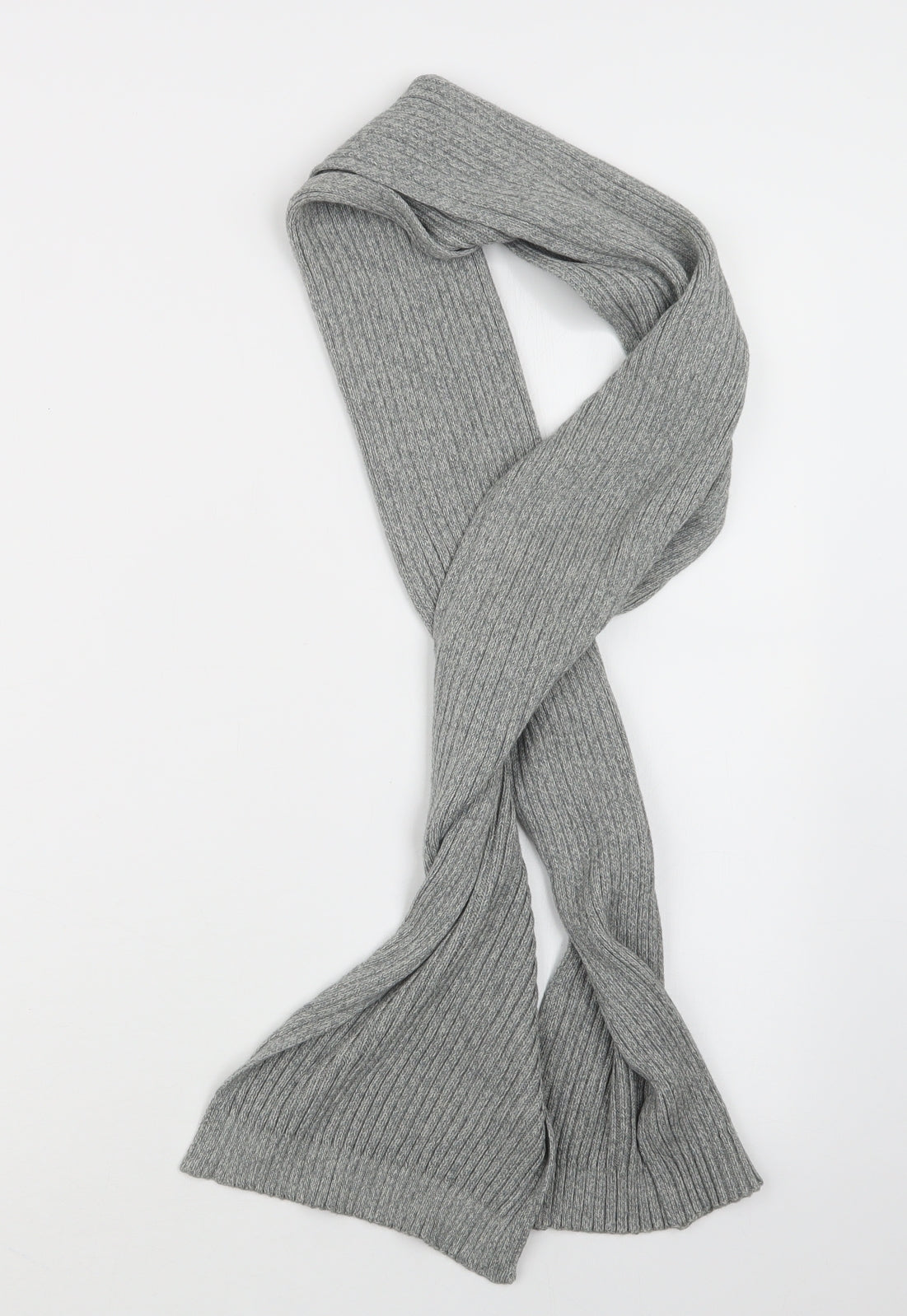 Preworn Mens Grey Knit Scarf One Size