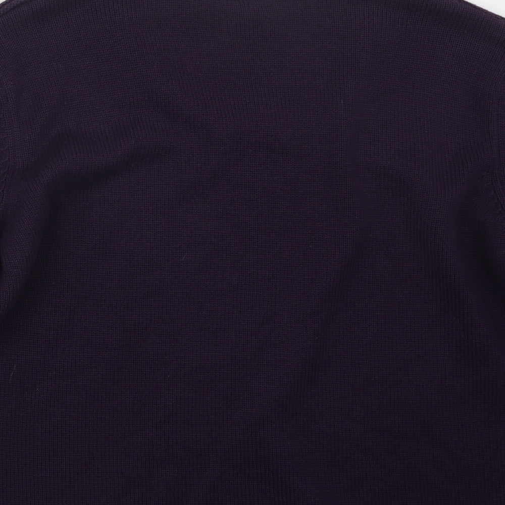 Olsen Womens Purple Knit Pullover Jumper Size 16