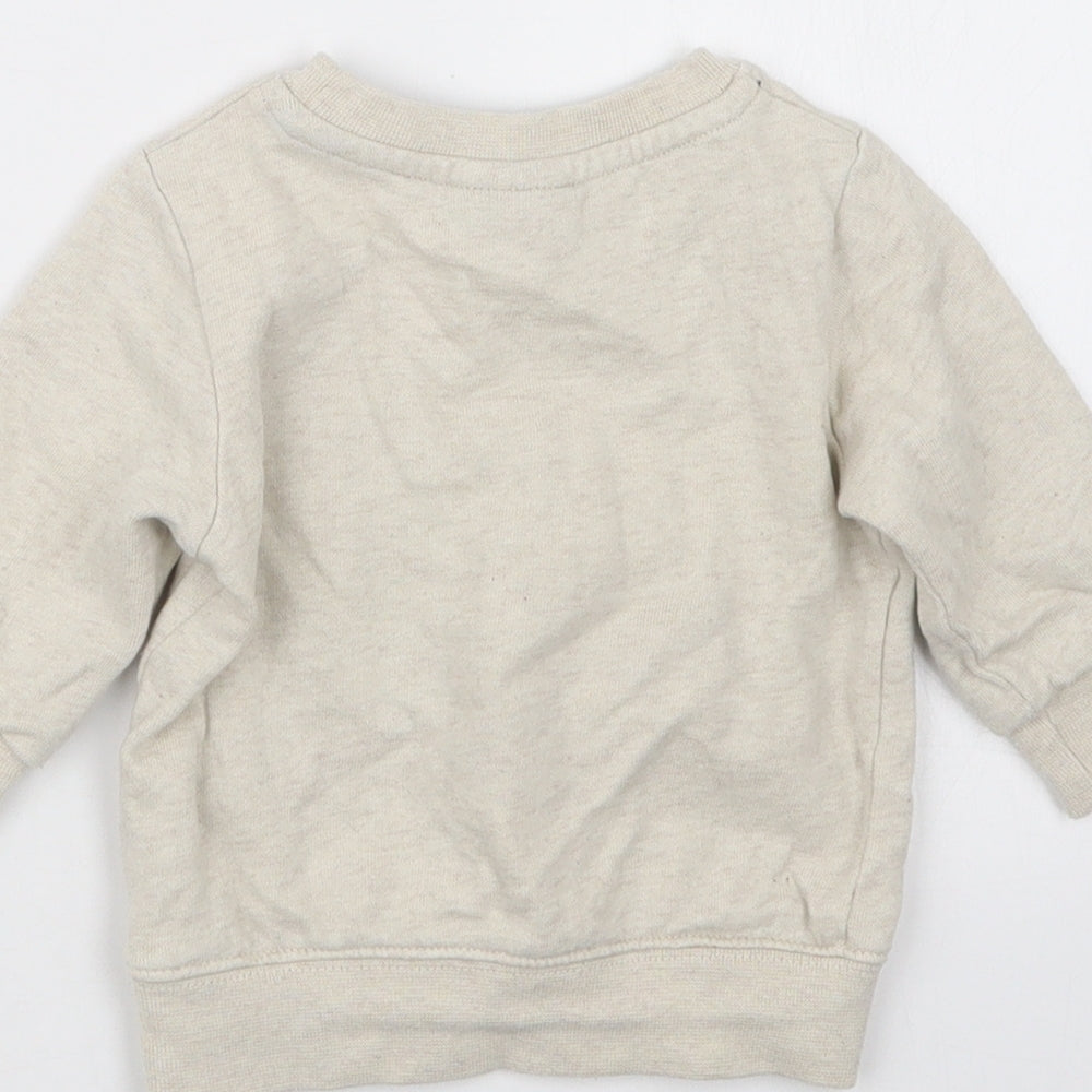 Next Boys Beige Pullover Jumper Size 3-6 Months