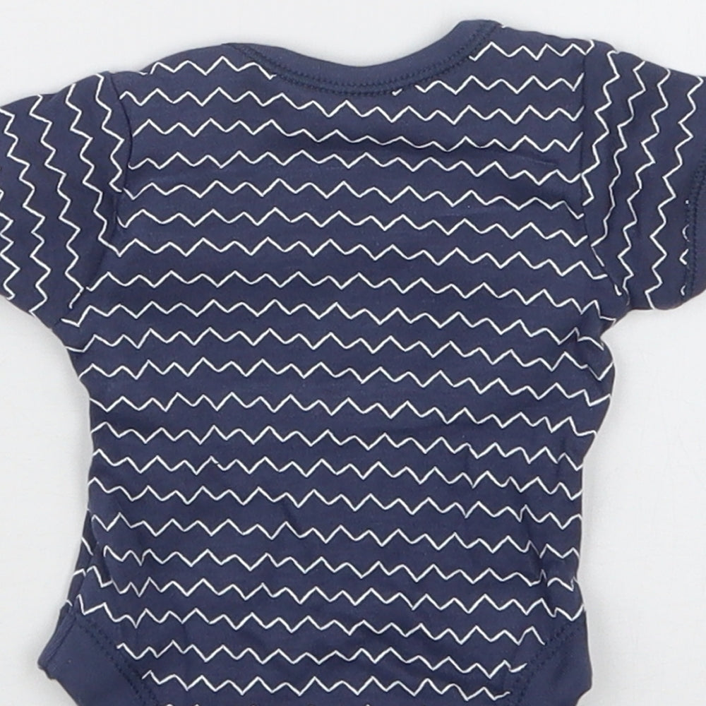 George Boys Blue Geometric Babygrow One-Piece Size Newborn