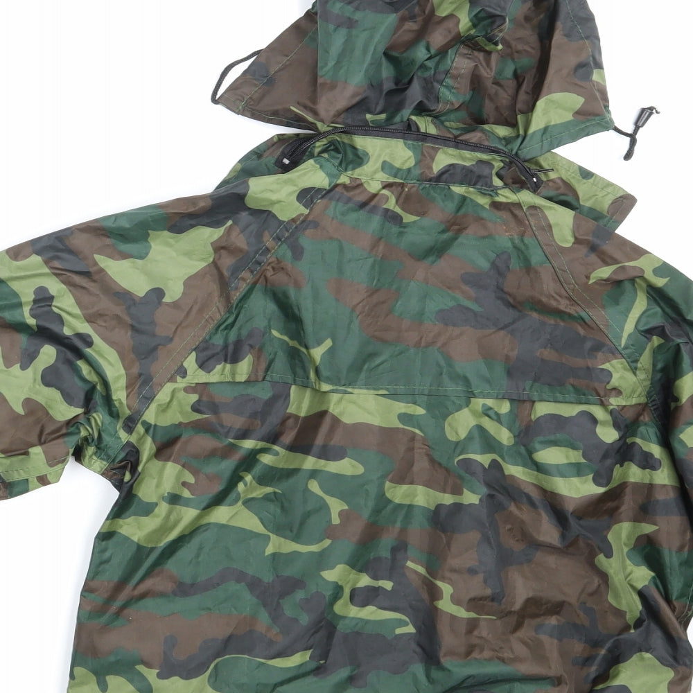 SSP Girls Green Camouflage Rain Coat Coat Size 3-4 Years