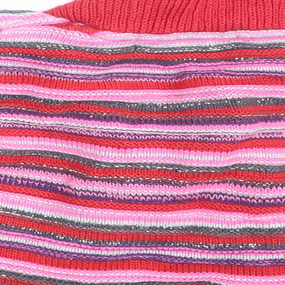 Marks & Spencer Girls Multicoloured Striped Cardigan Jumper Size 9-12 Months
