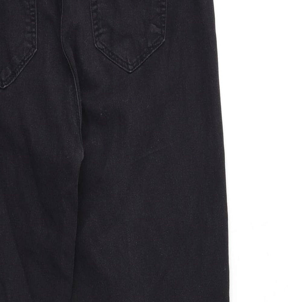 Denim & Co. Womens Black Denim Jegging Jeans Size 14 L27 in