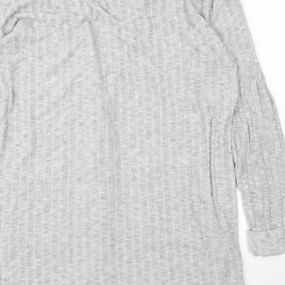 Dorothy Perkins Womens Grey Knit Cardigan Jumper Size M