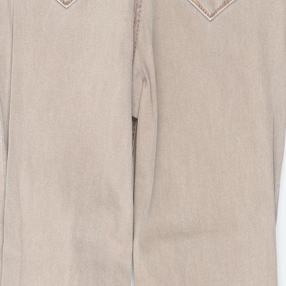 Matalan Womens Pink Denim Skinny Jeans Size 8 L25 in - Distressed