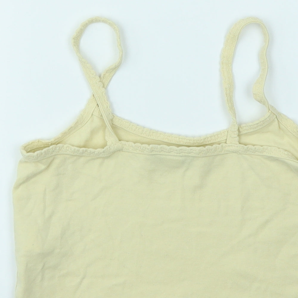 Topshop Womens Yellow Basic T-Shirt Size 8