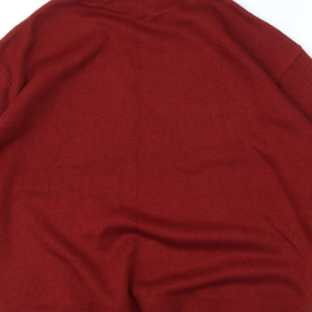 GREENWOODS Mens Red Pullover Sweatshirt Size XL