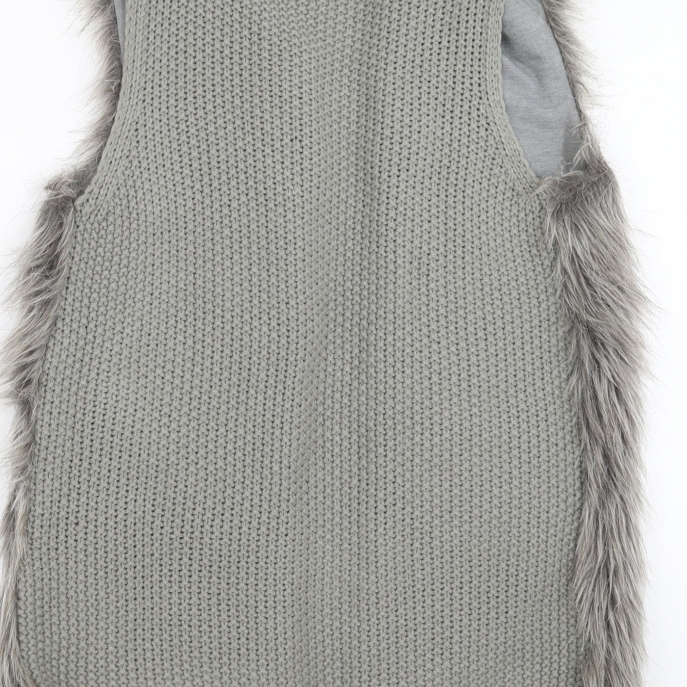 Primark Womens Grey Knit Gilet Jacket Size S