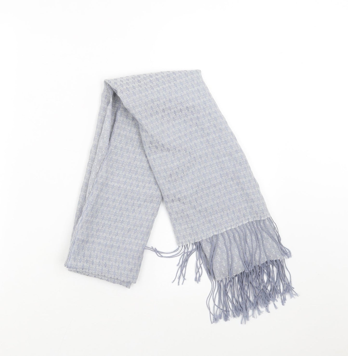 Preworn Womens Blue Geometric Scarf