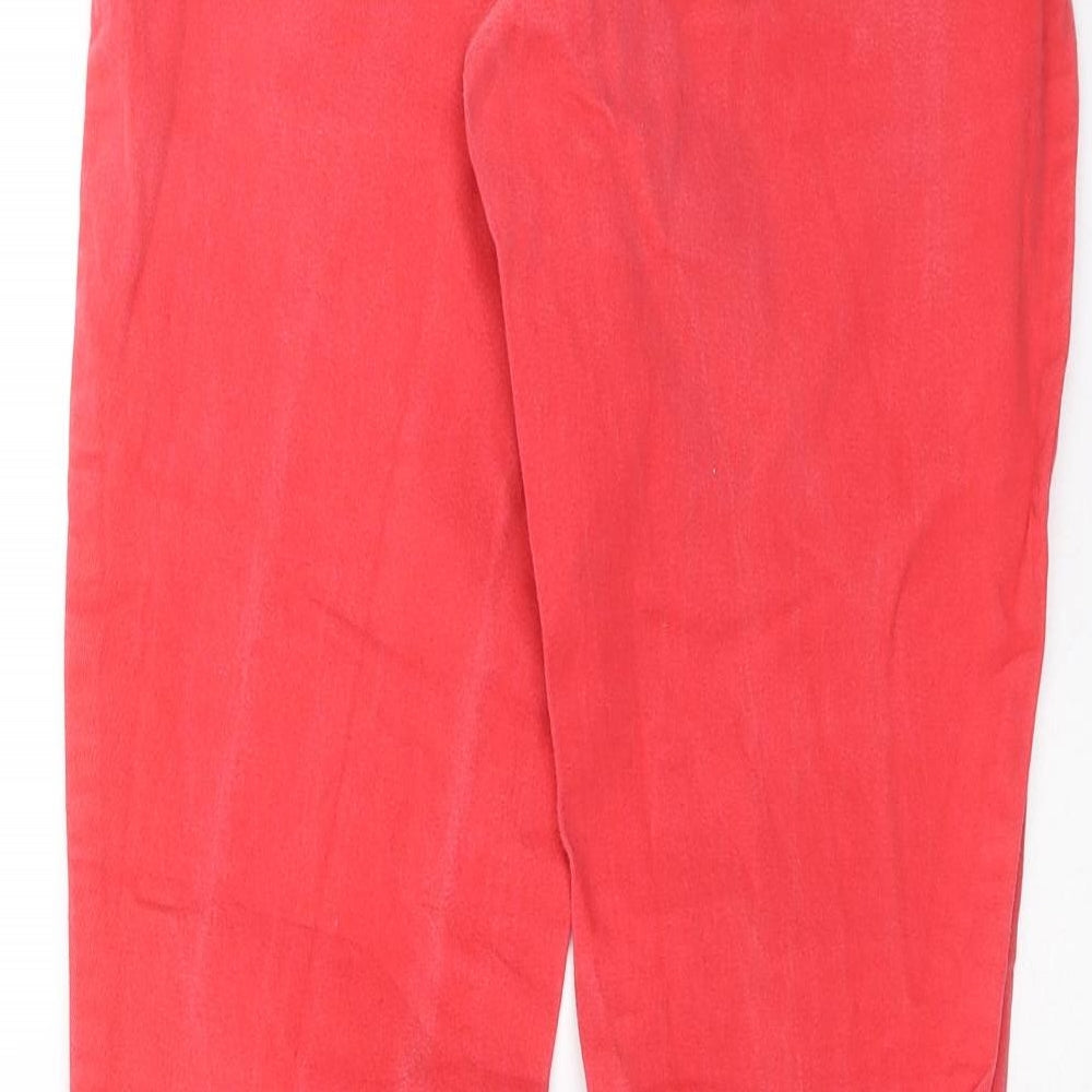TU Womens Red Denim Jegging Jeans Size 10 L29 in