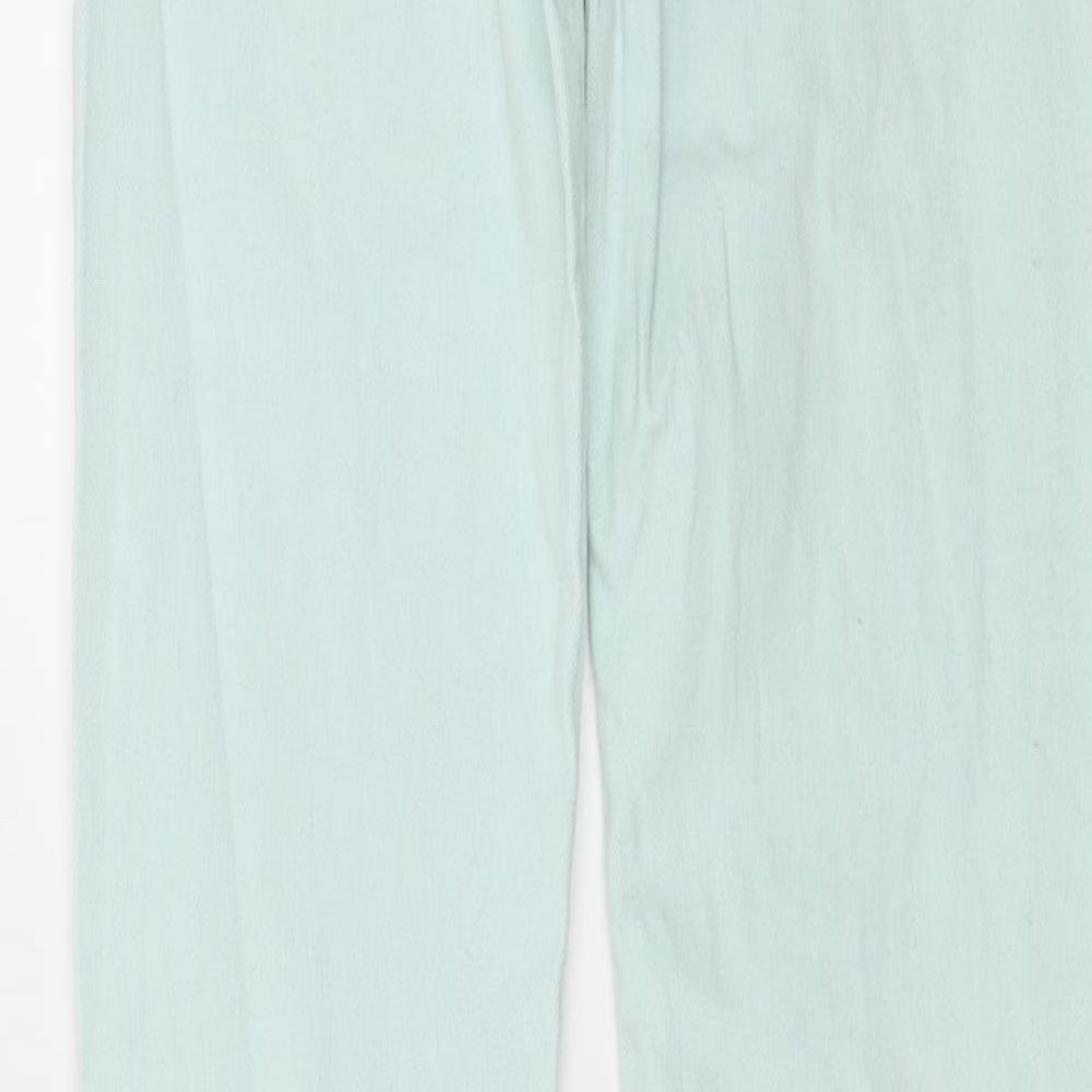 Zara Womens Green Denim Skinny Jeans Size 8 L31 in