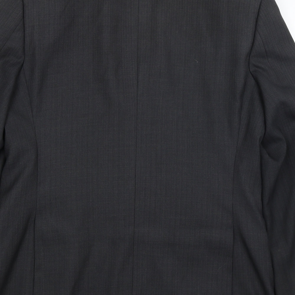 Milan Collection Mens Black Jacket Blazer Size L