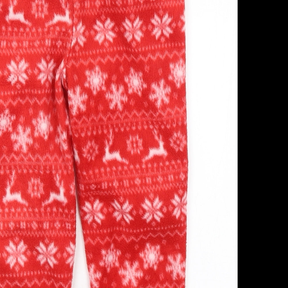 Studio Girls Red Solid Capri Pyjama Pants Size 4-5 Years - Christmas