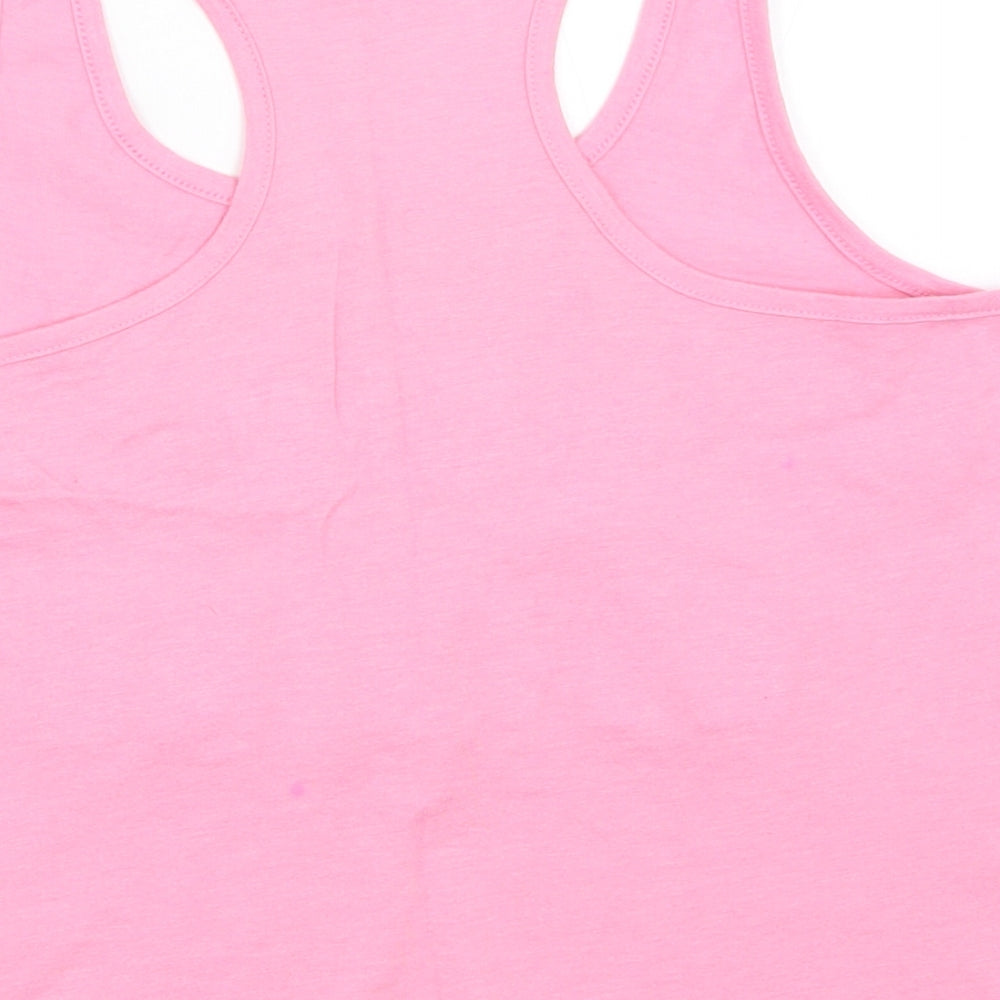 New Look Girls Pink Basic Tank Size M