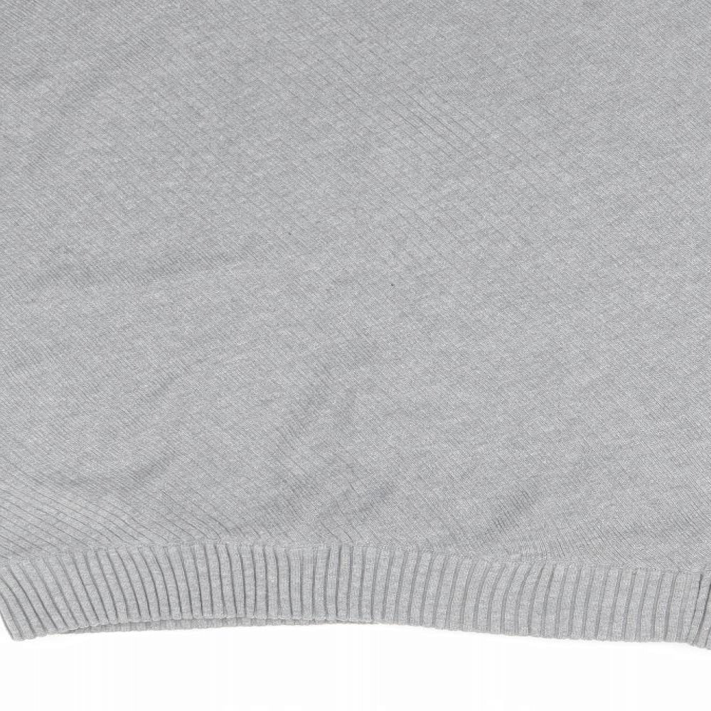 Yoins Womens Grey Knit Pullover Jumper Size M - Bat Wing