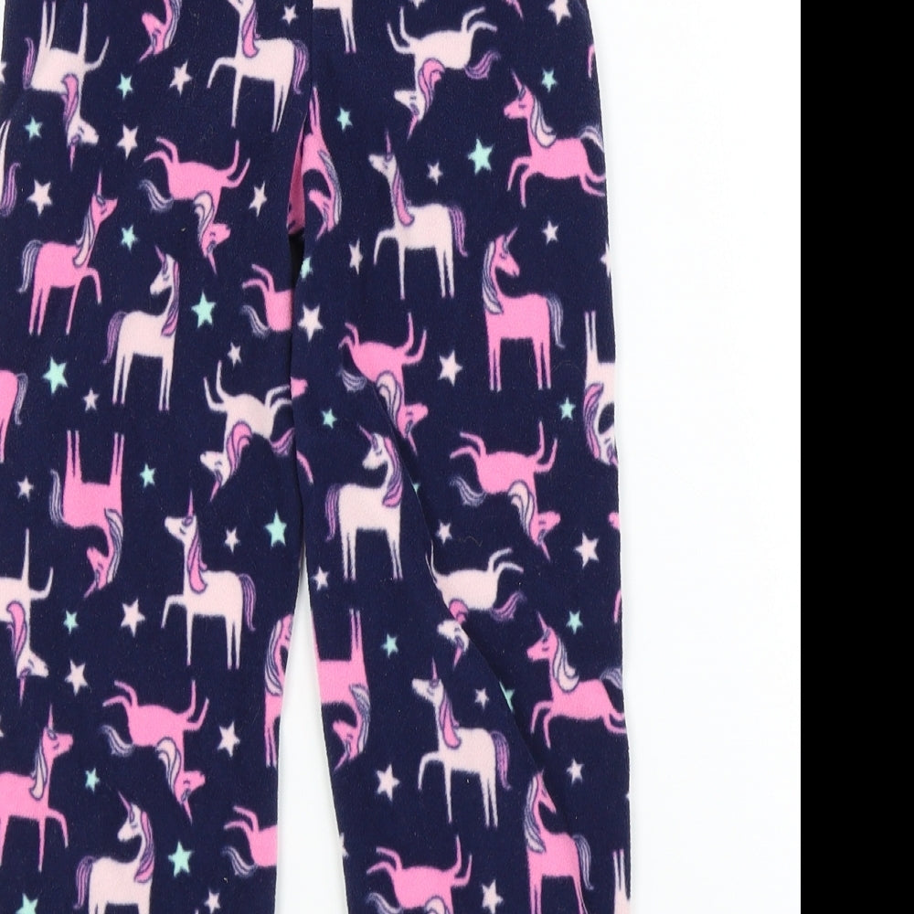 simple joys Girls Blue Solid Top Pyjama Pants Size 5 Years