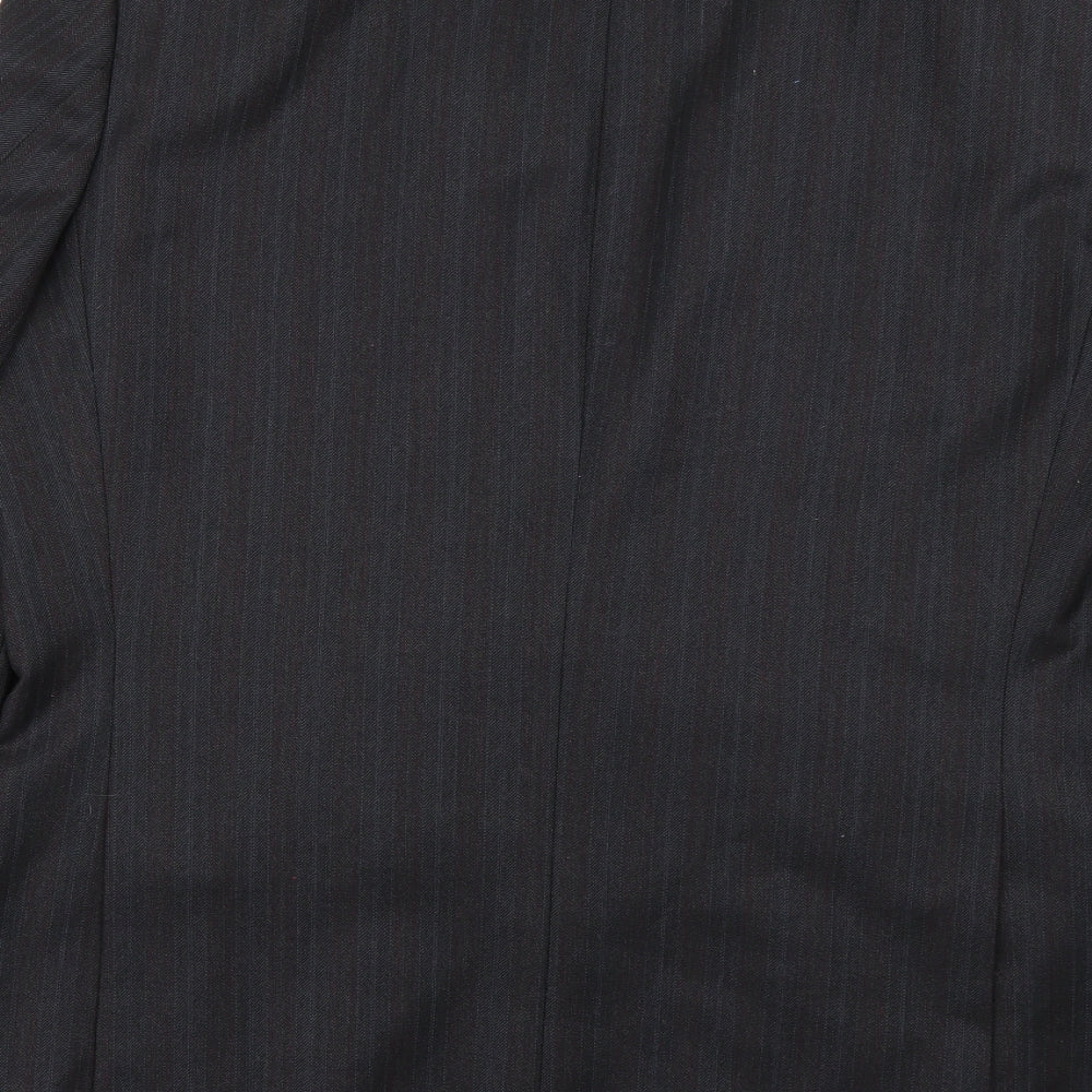 hewells Mens Grey Striped Jacket Suit Jacket Size 38