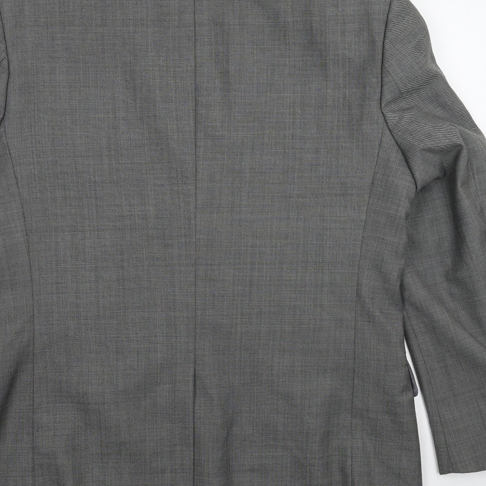 Flintoff Mens Grey Jacket Suit Jacket Size 40