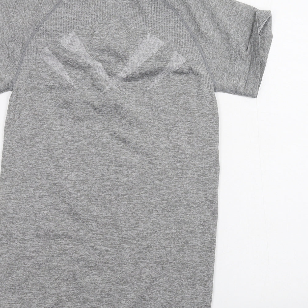 WORKOUT Womens Grey Basic T-Shirt Size 10