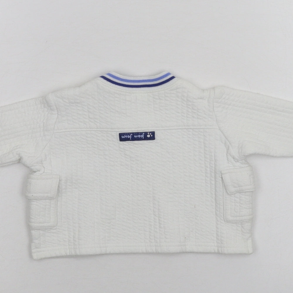 George Baby White Pullover Jumper Size 0-3 Months