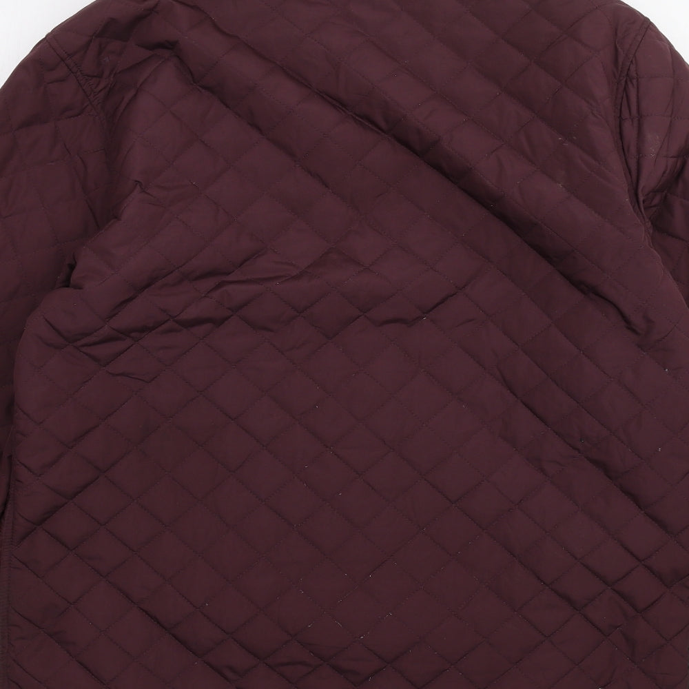 Altamont Womens Purple Pea Coat Coat Size L