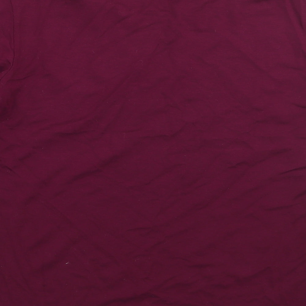 OFT Womens Purple Basic T-Shirt Size M