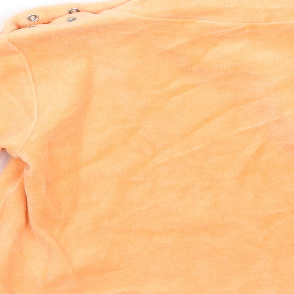 Yatsi Girls Orange Floral Pullover Jumper Size 12-18 Months