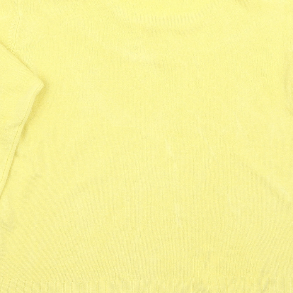 Klass Womens Yellow Pullover Jumper Size M