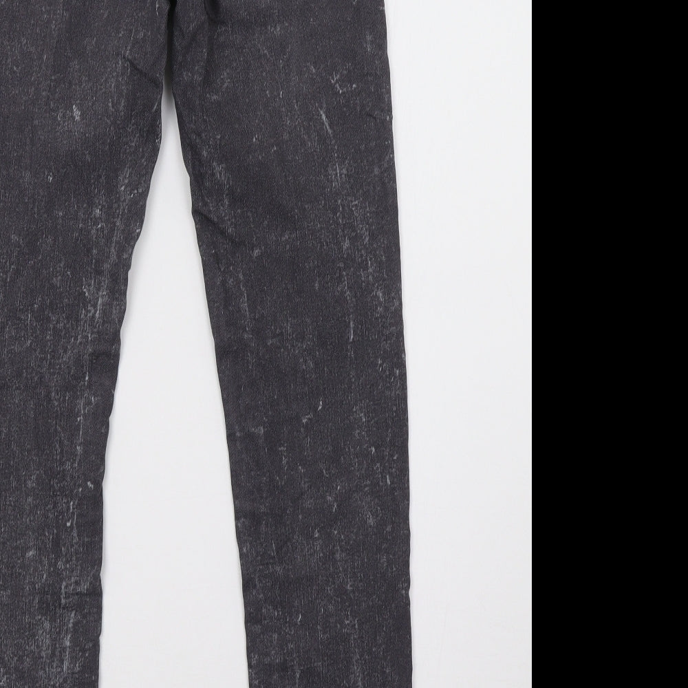 H&M Womens Grey Denim Skinny Jeans Size 6 L29 in