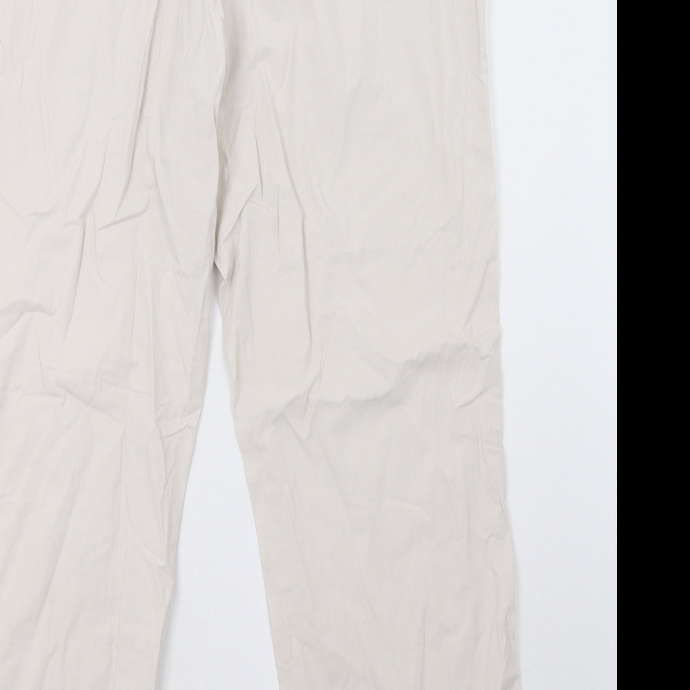 isabelle Womens White Trousers Size 16 L30 in
