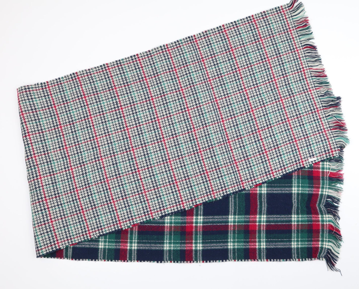 Preworn Green Check Shawl/Wrap
