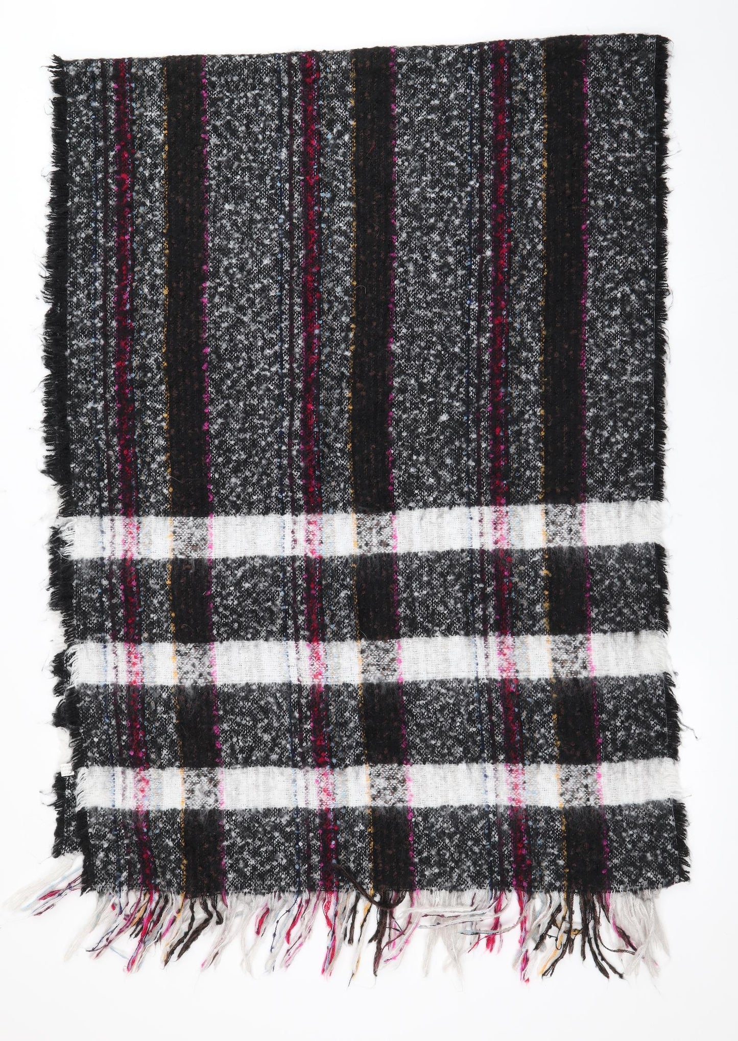 Preworn Womens Black Check Shawl/Wrap