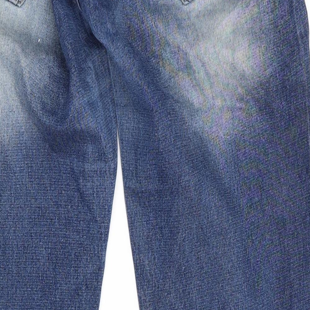 Handara Womens Blue Straight Jeans Size 8 L28 in