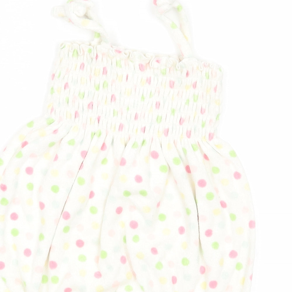 NEXT Baby White Polka Dot Romper One-Piece Size 6-9 Months
