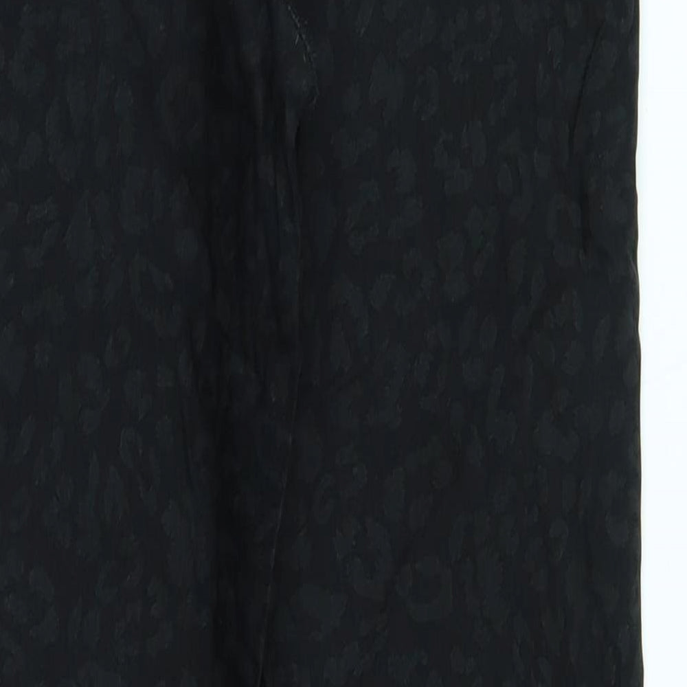 lucid Womens Black Animal Print Skinny Jeans Size 12 L29 in