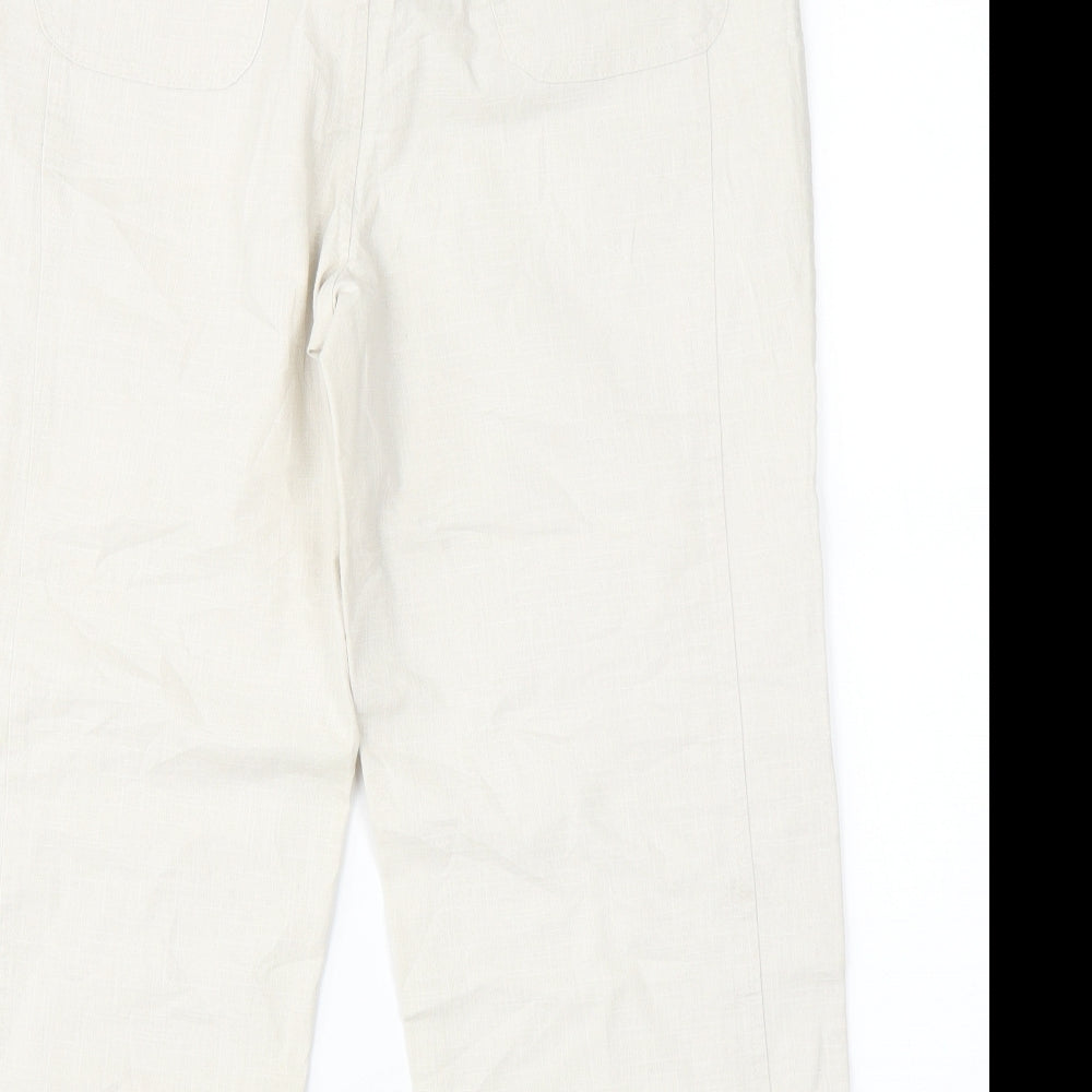 Preworn Womens Beige Trousers Size 12 L23 in