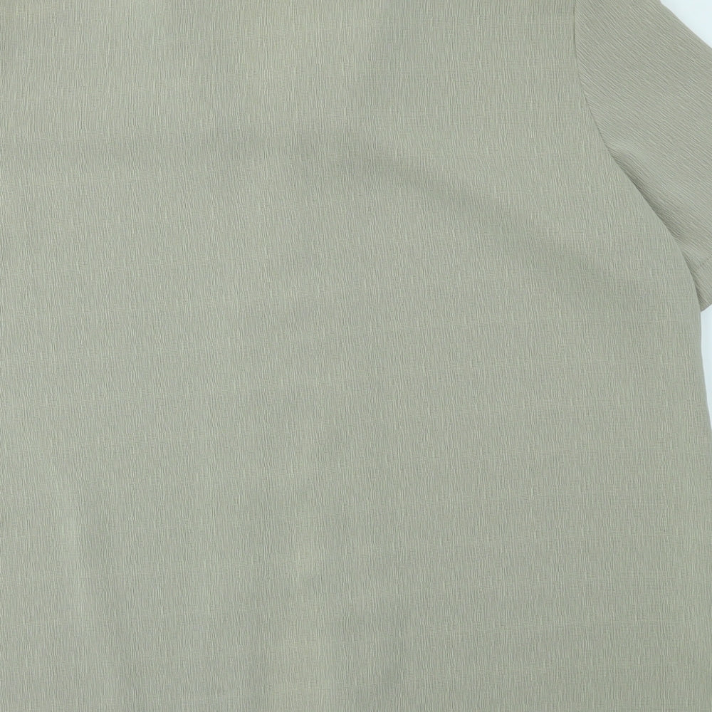 Sixth Sense Womens Beige Basic Button-Up Size 20