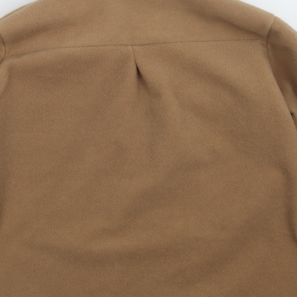 Fashion Womens Beige Pea Coat Coat Size S
