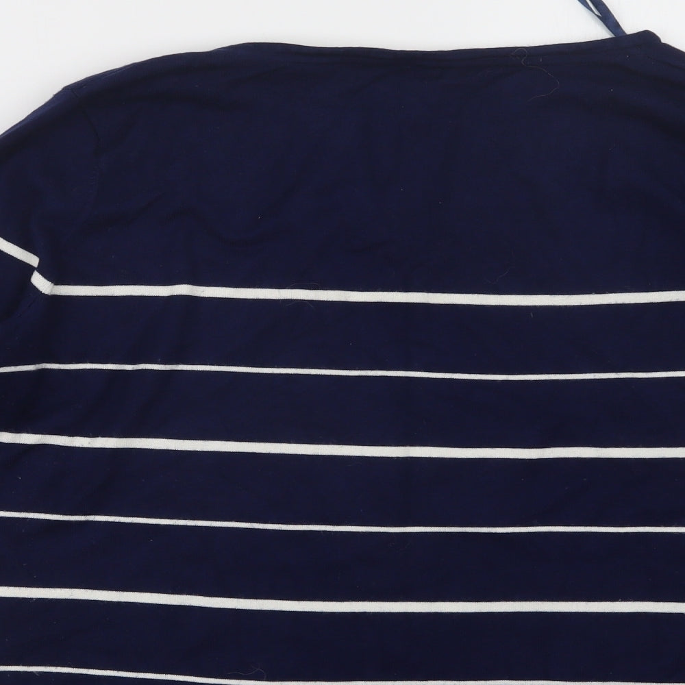 Bonmarché Womens Blue Striped Pullover Jumper Size L