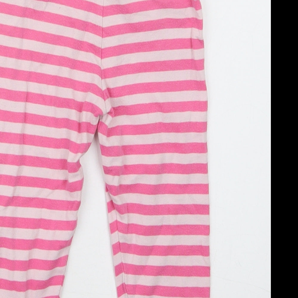 Mini Club Girls Pink Striped Capri Trousers Size 18-24 Months