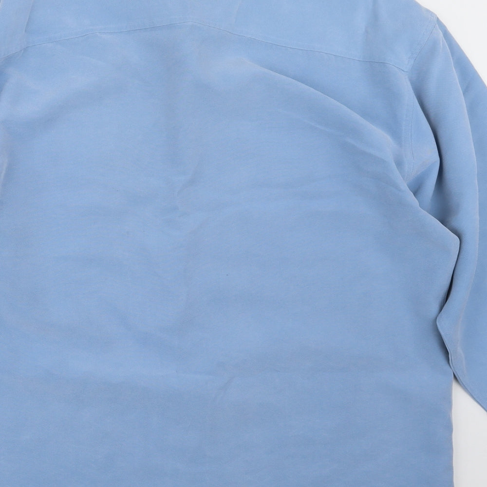 Kit Mens Blue Button-Up Size M