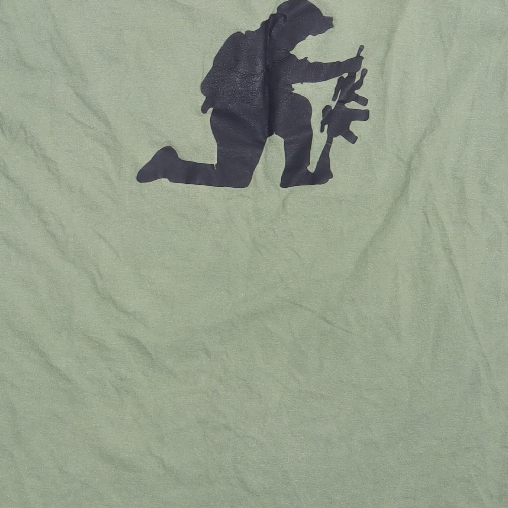 Preworn Mens Green T-Shirt One Size - Corby Armed Forces Day