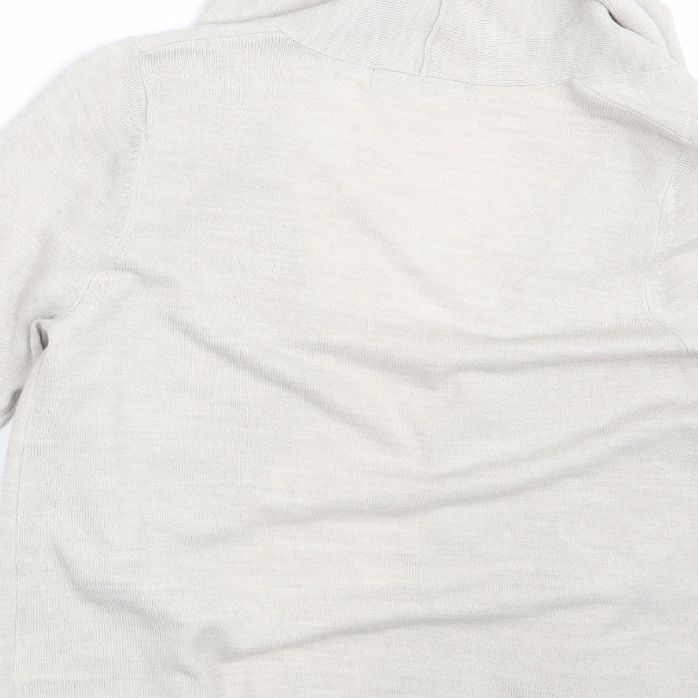 M&S Womens Beige Wrap Jumper Size M