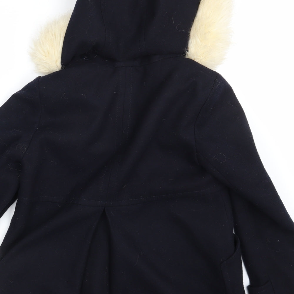 Topshop Womens Blue Overcoat Coat Size 8
