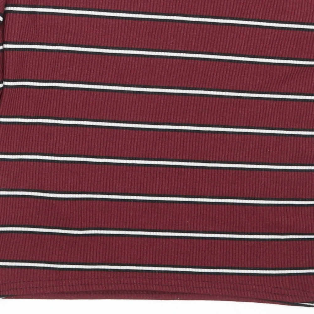 New Look Girls Purple Striped Pullover Sweatshirt Size 12-13 Years